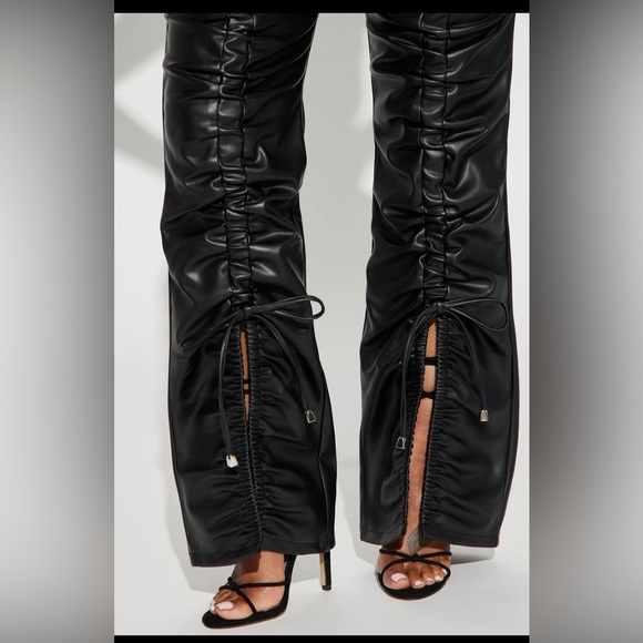 Leather like pants set - Picture 2 of 3